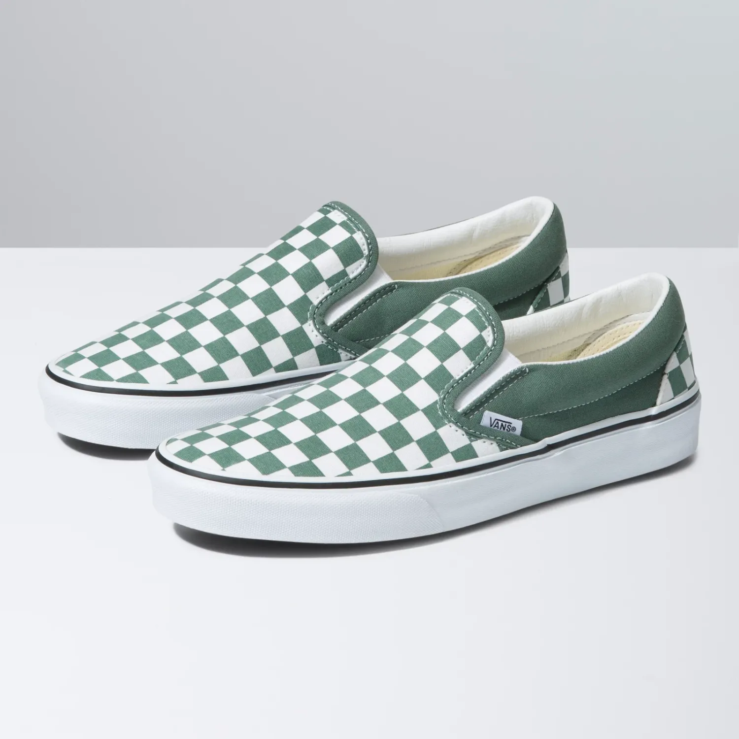 Vans Classic Slip-On Color Theory Checkerboard Duck Green