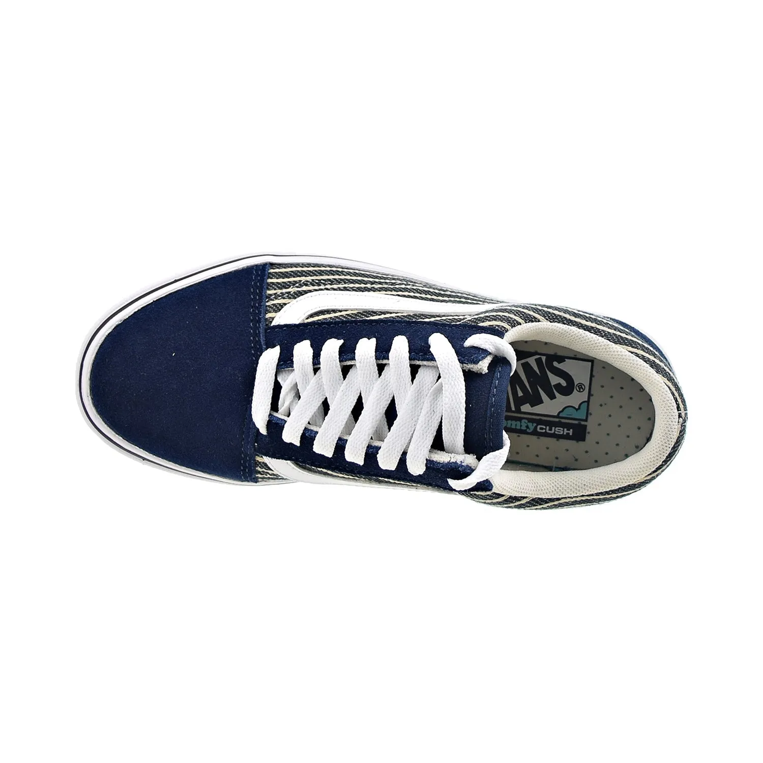 Vans Comfycush Old Skool Men's Shoes Dress Blues-True White