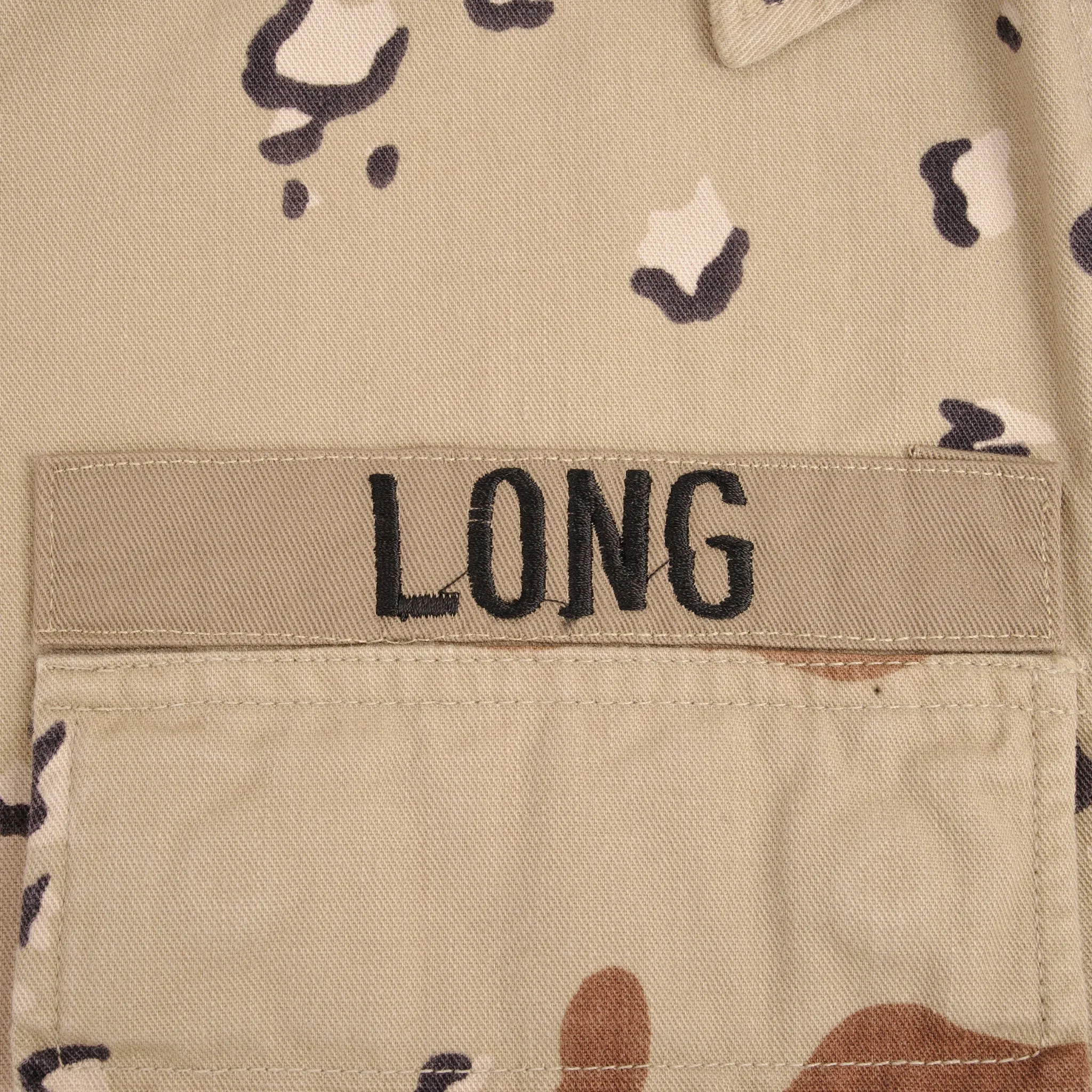 VINTAGE US ARMY DESERT CAMO CHOCOLATE CHIP COMBAT JACKET 1990 SMALL SHORT 1st cav