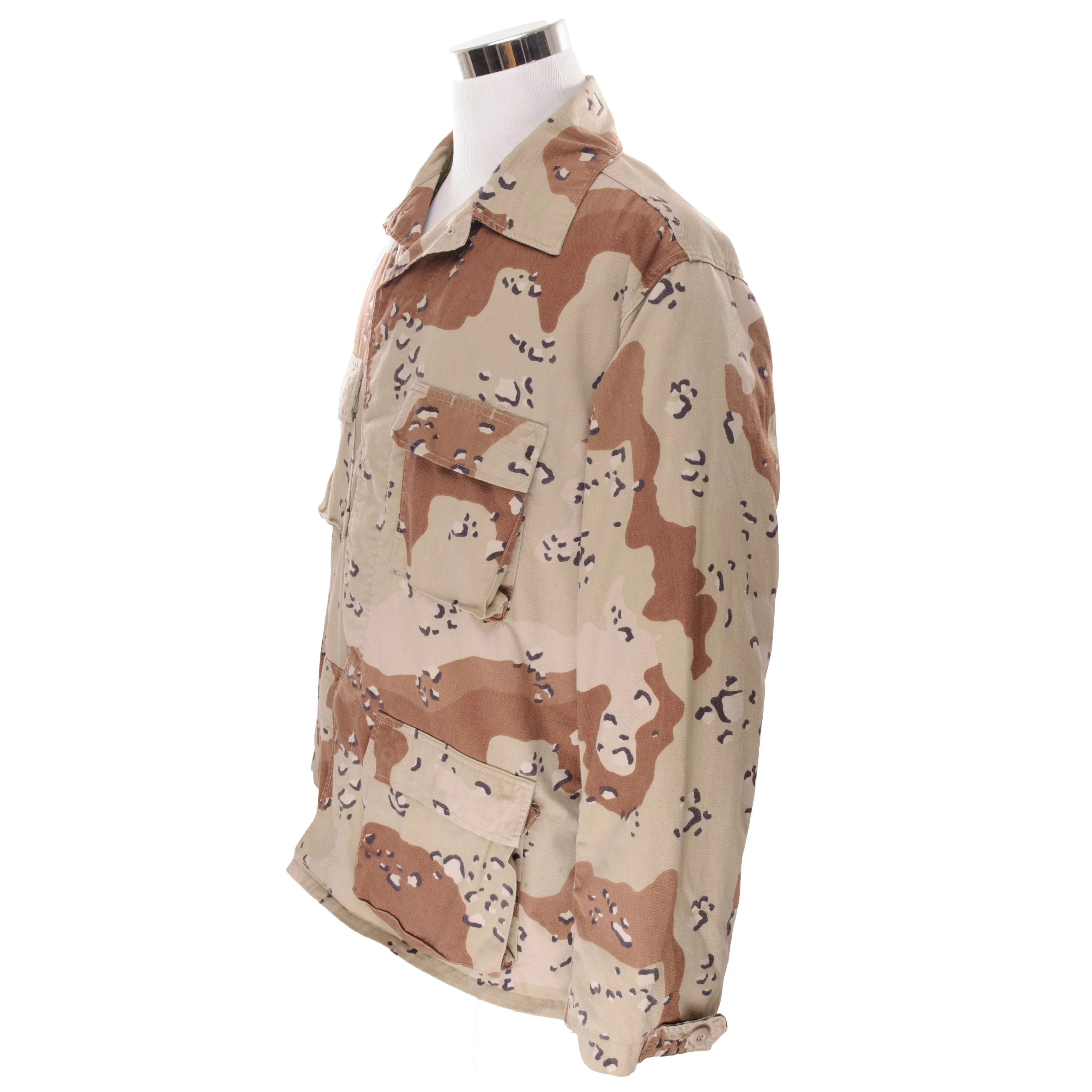 VINTAGE US ARMY DESERT CAMO CHOCOLATE CHIP JACKET 1990 LARGE LONG