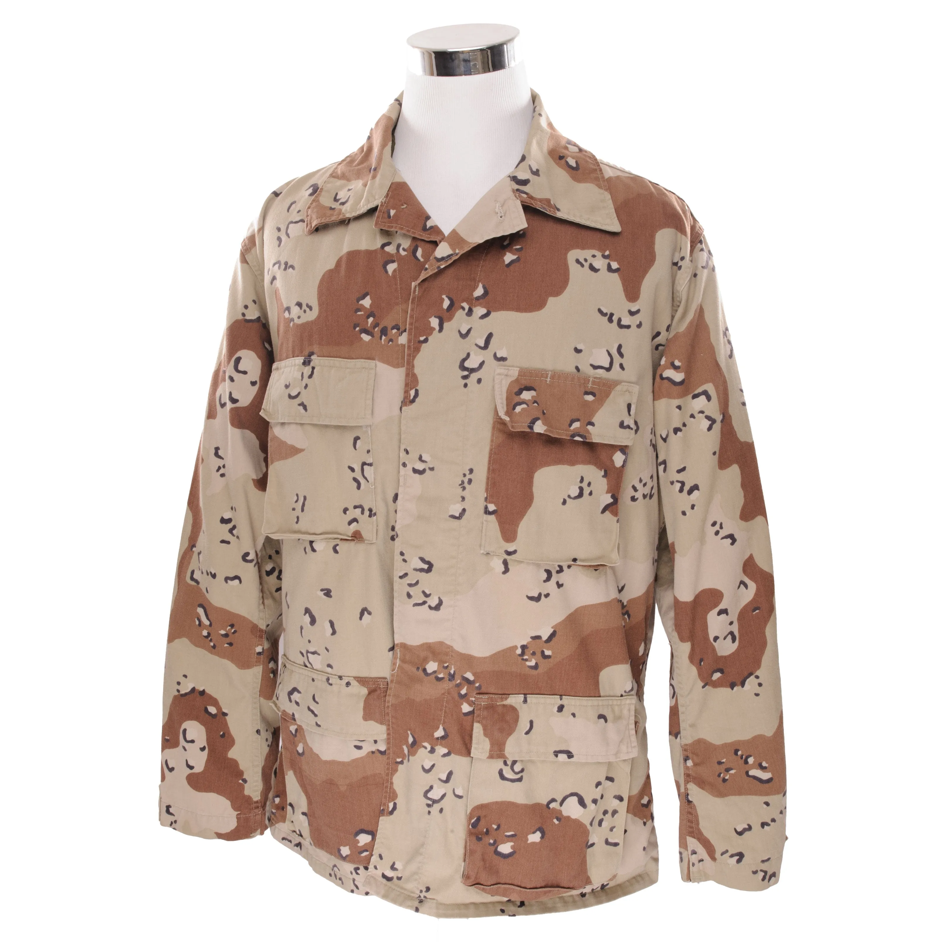 VINTAGE US ARMY DESERT CAMO CHOCOLATE CHIP JACKET 1990 LARGE LONG