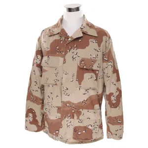 VINTAGE US ARMY DESERT CAMO CHOCOLATE CHIP JACKET 1990 LARGE LONG