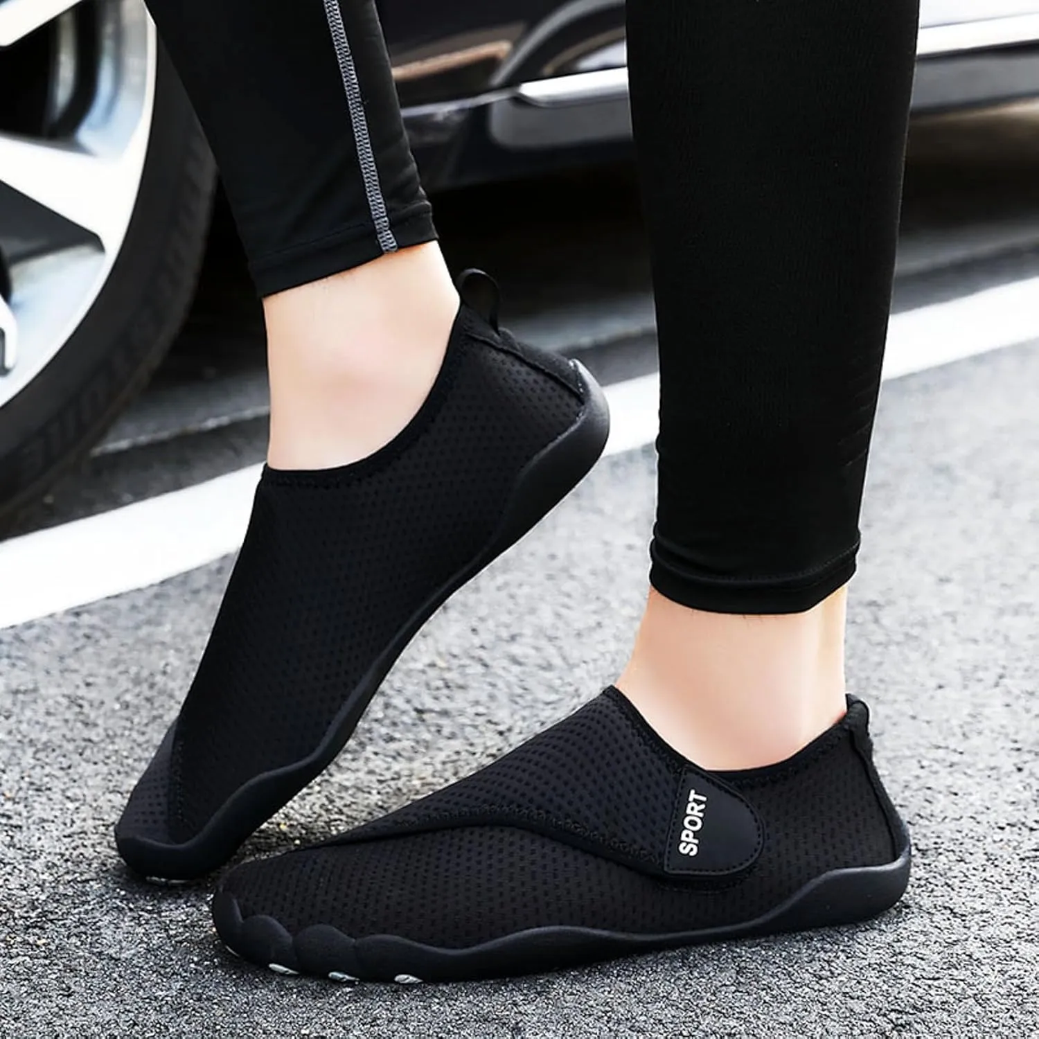 Water Shoes for Women Men Swim,Aqua Socks Beach Pool Comfortable Breathable Barefoot Wading River Boat Yoga Sand Couple Exercise Sport Lightweight Quick-Dry Adult Shoe Indoor