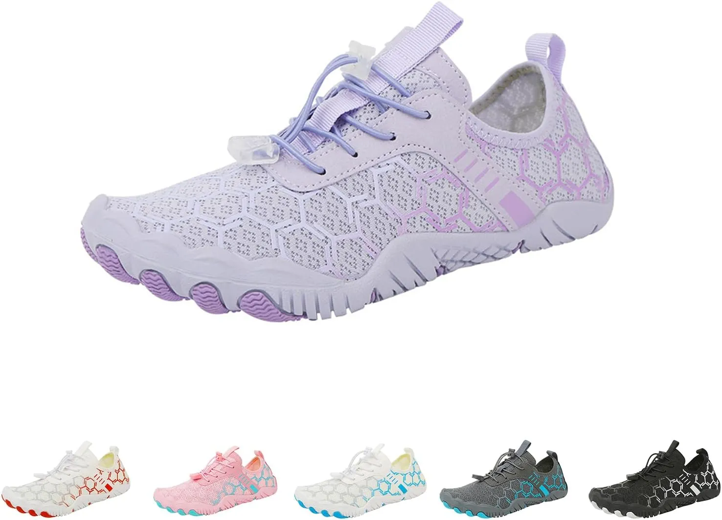 Water Shoes for Women Men,Lightweight Barefoot Quick Dry Hiking Beach Shoes,Non-Slip & Wide Toe Box Surfing Comfortwear,Summer Breathable Barefoot Footwear with Adjustable Strap