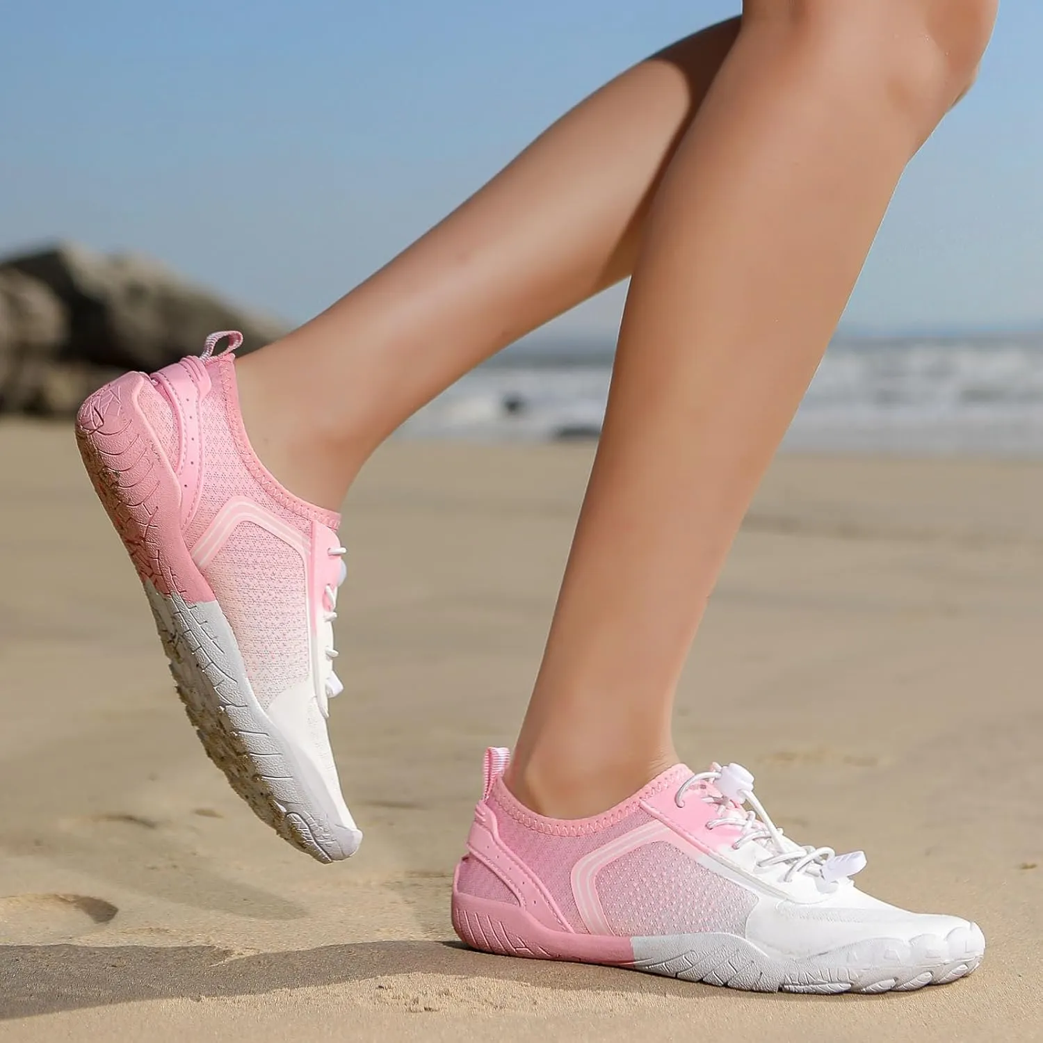 Water Shoes Mens Womens Beach Swim Shoes Non Slip Quick-Dry,Aqua Socks Pool Shoe for Wading Diving Yoga Aerobics Lightweight Couples Summer Breathable Hiking Shoe Indoor Fitness Comfy Footwear