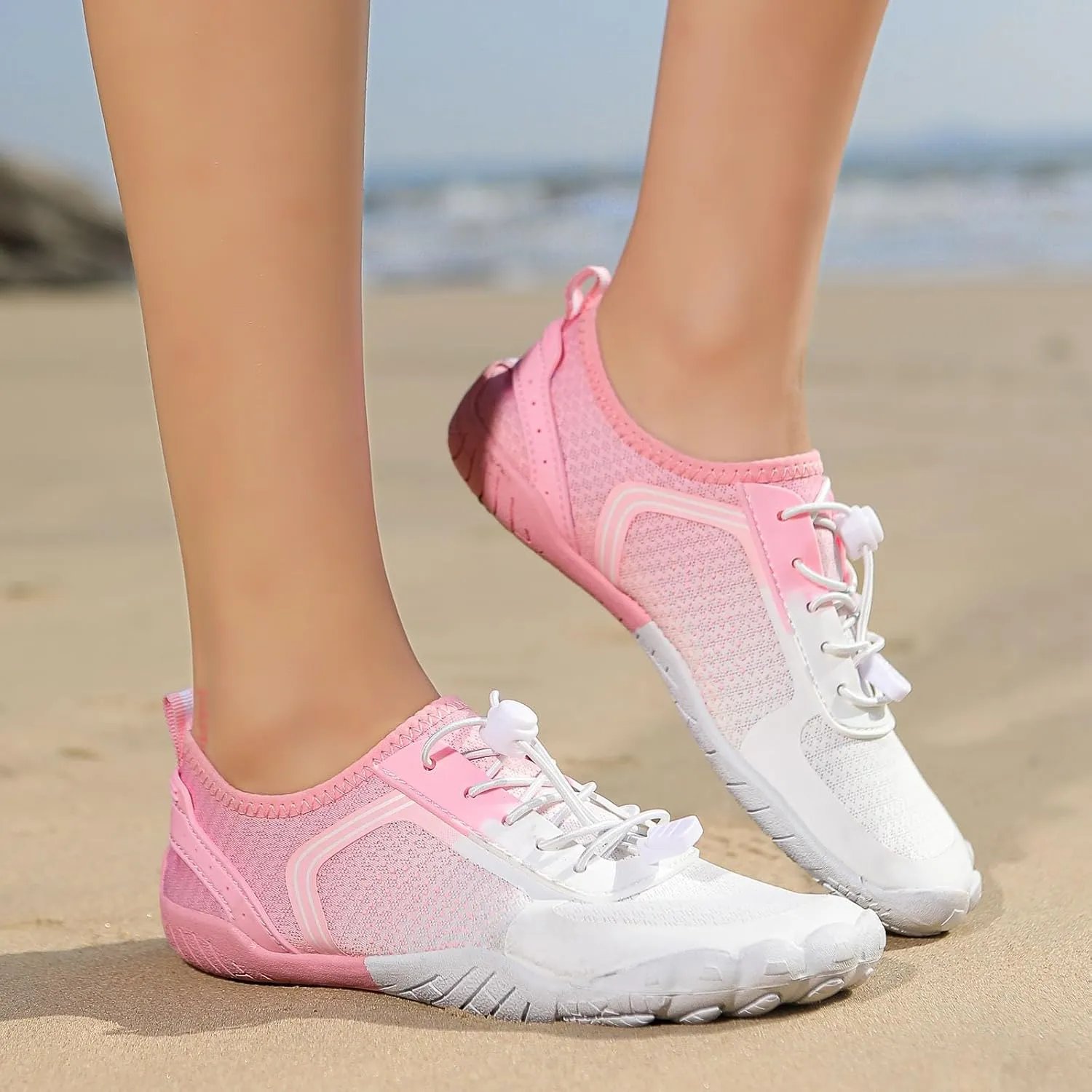 Water Shoes Mens Womens Beach Swim Shoes Non Slip Quick-Dry,Aqua Socks Pool Shoe for Wading Diving Yoga Aerobics Lightweight Couples Summer Breathable Hiking Shoe Indoor Fitness Comfy Footwear