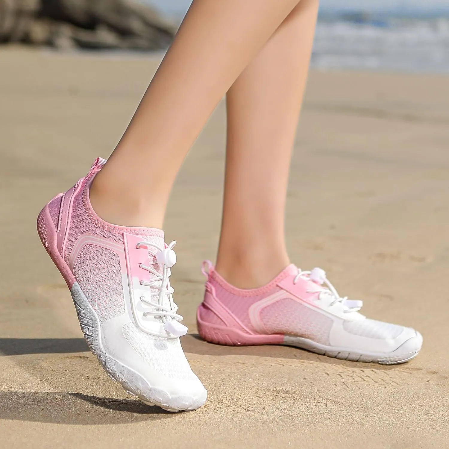 Water Shoes Mens Womens Beach Swim Shoes Non Slip Quick-Dry,Aqua Socks Pool Shoe for Wading Diving Yoga Aerobics Lightweight Couples Summer Breathable Hiking Shoe Indoor Fitness Comfy Footwear