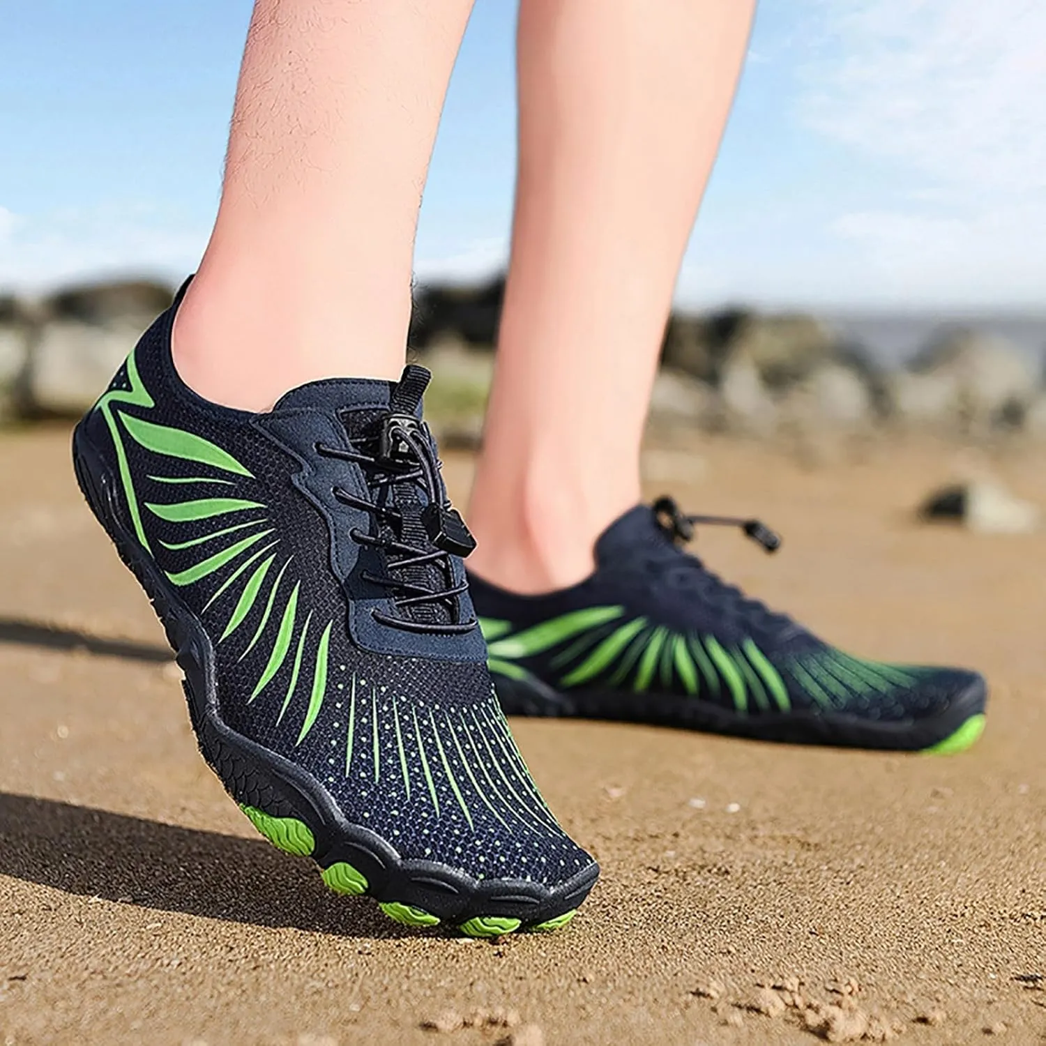 Water Shoes,Aqua Non Slip Swim Shoes Mens Womens Beach Sports Quick-Dry Barefoot for Boating Fishing Diving Surfing Shoe Summer Breathable Gym Fitness Snakers Indoor Comfy Lightweight Sports Shoe