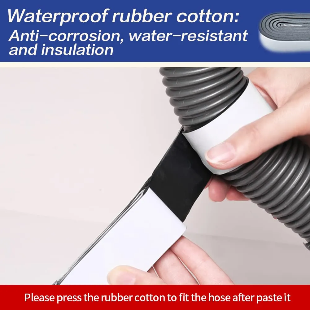 Waterproof Duct Tape for Hose Repair 0.75 inch x 11 yard Grey Tape with 1.2 inch x 20 inch Waterproof Butyl Sealant Tape Hose Repair Tape Heavy Duty Duct Tape