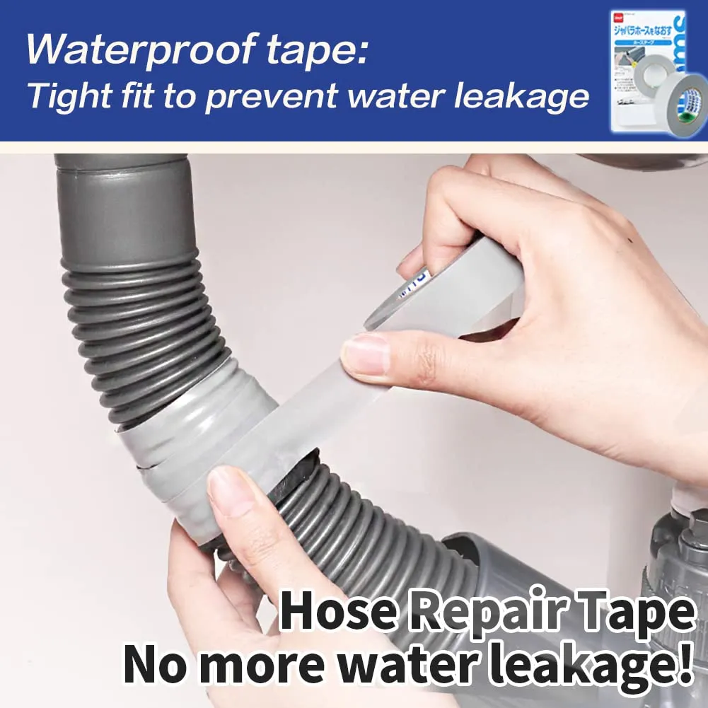 Waterproof Duct Tape for Hose Repair 0.75 inch x 11 yard Grey Tape with 1.2 inch x 20 inch Waterproof Butyl Sealant Tape Hose Repair Tape Heavy Duty Duct Tape