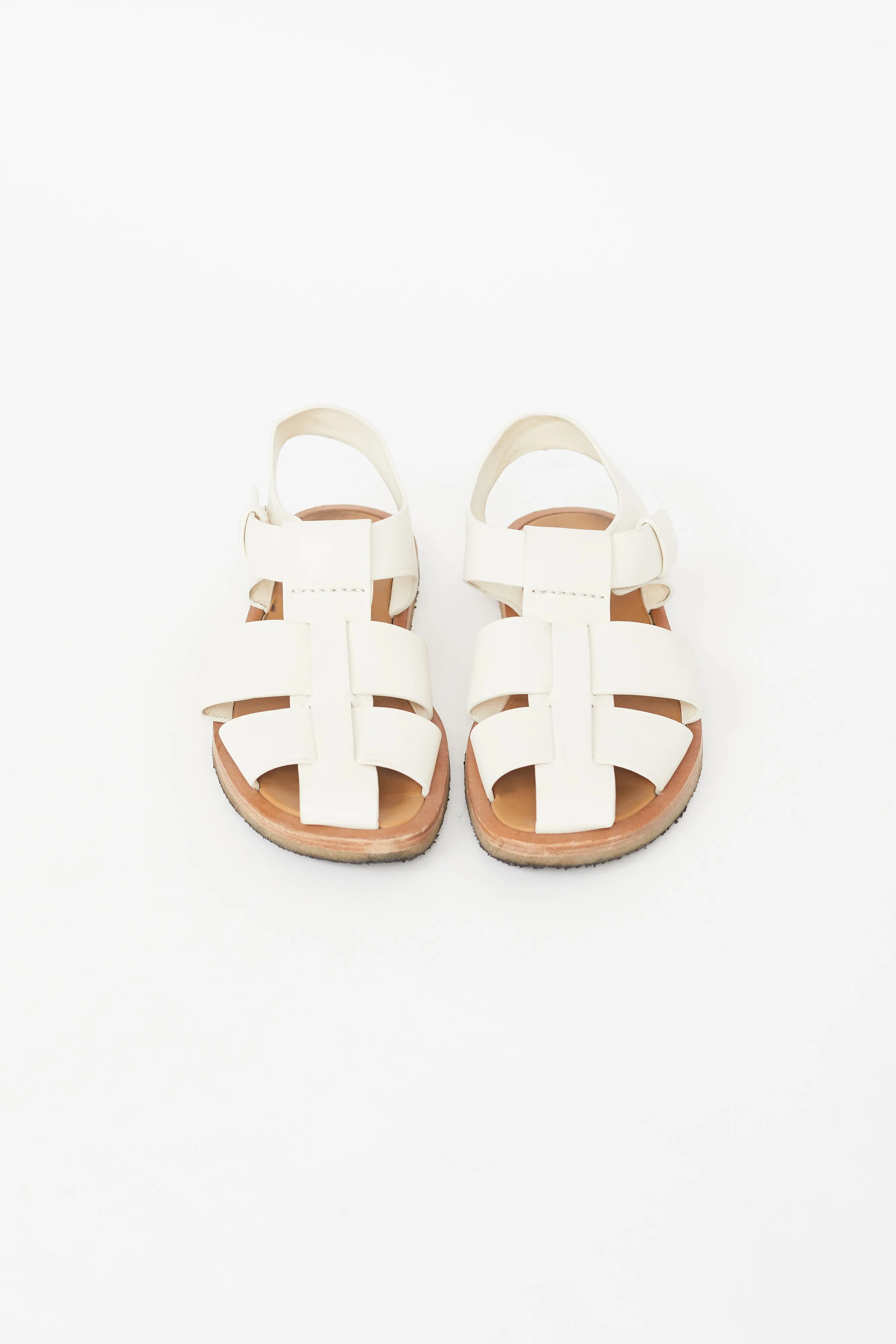 White & Beige Fishermans Sandal