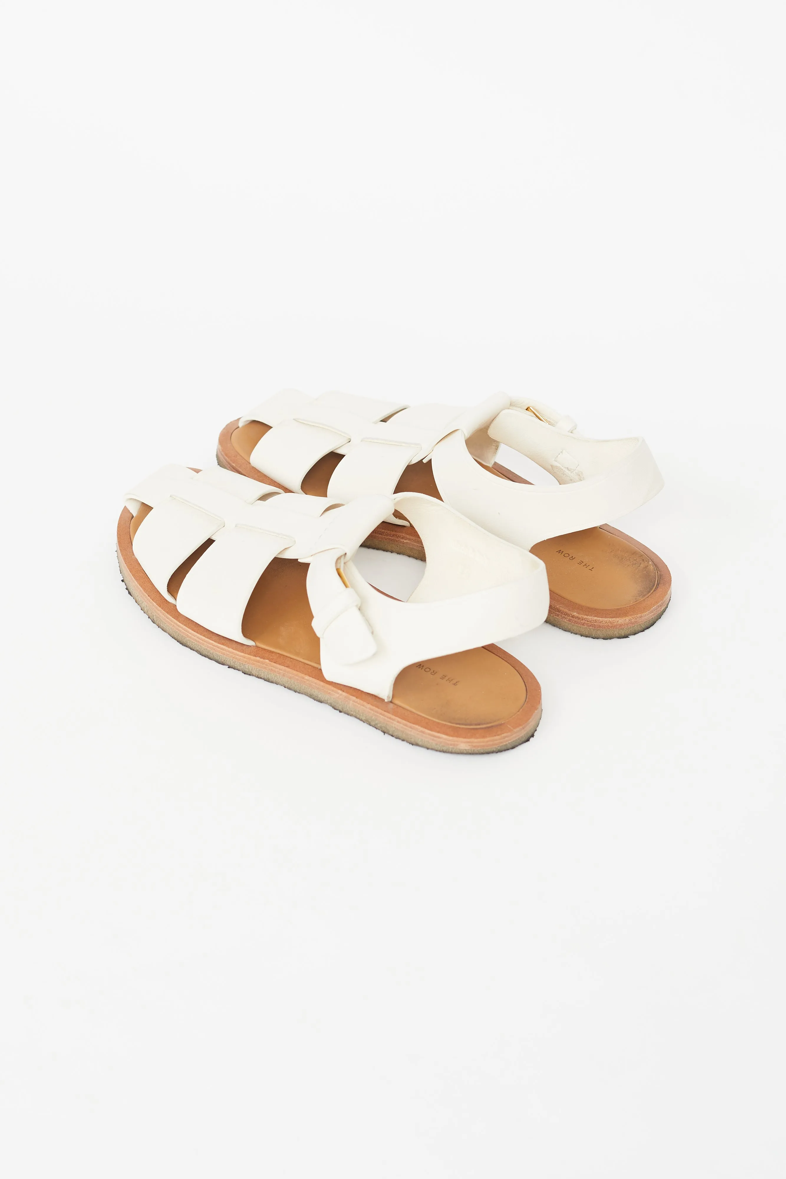 White & Beige Fishermans Sandal