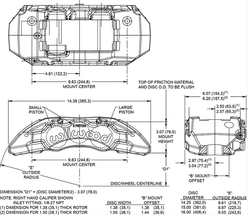 Wilwood TX6R Radial Mount Calipers 120-13817