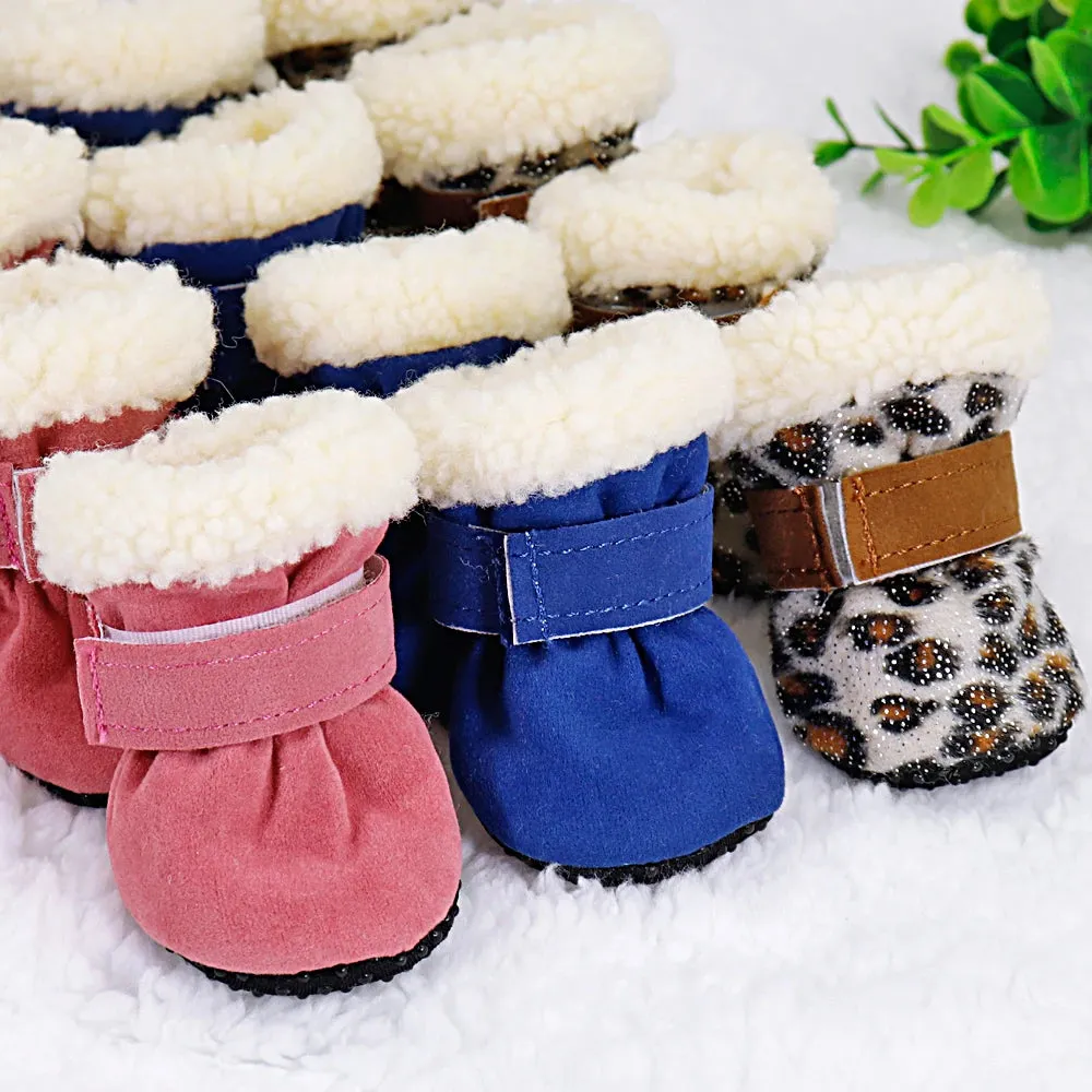 Winter Anti-Slip Dog Shoes - Snow Boots for Small Dogs & Cats