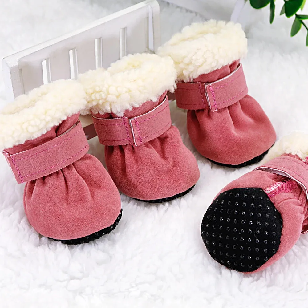 Winter Anti-Slip Dog Shoes - Snow Boots for Small Dogs & Cats