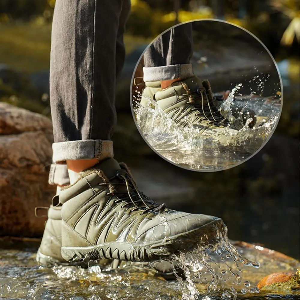 Winter Barefoot Shoes Women, Hike Winter Barefoot Footwear Men, Non-Slip & Waterproof Barefoot Boots Walking