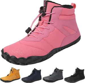 Winter Barefoot Shoes Women, Hike Winter Barefoot Footwear Men, Non-Slip & Waterproof Barefoot Boots Walking