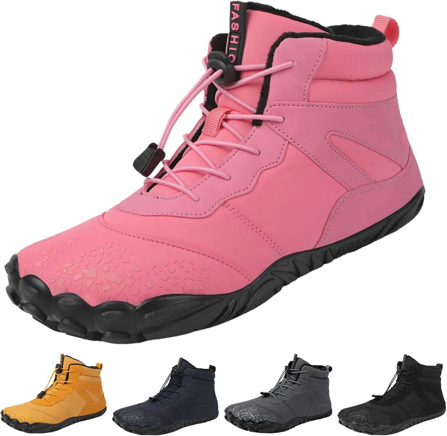 Winter Barefoot Shoes Women, Hike Winter Barefoot Footwear Men, Non-Slip & Waterproof Barefoot Boots Walking