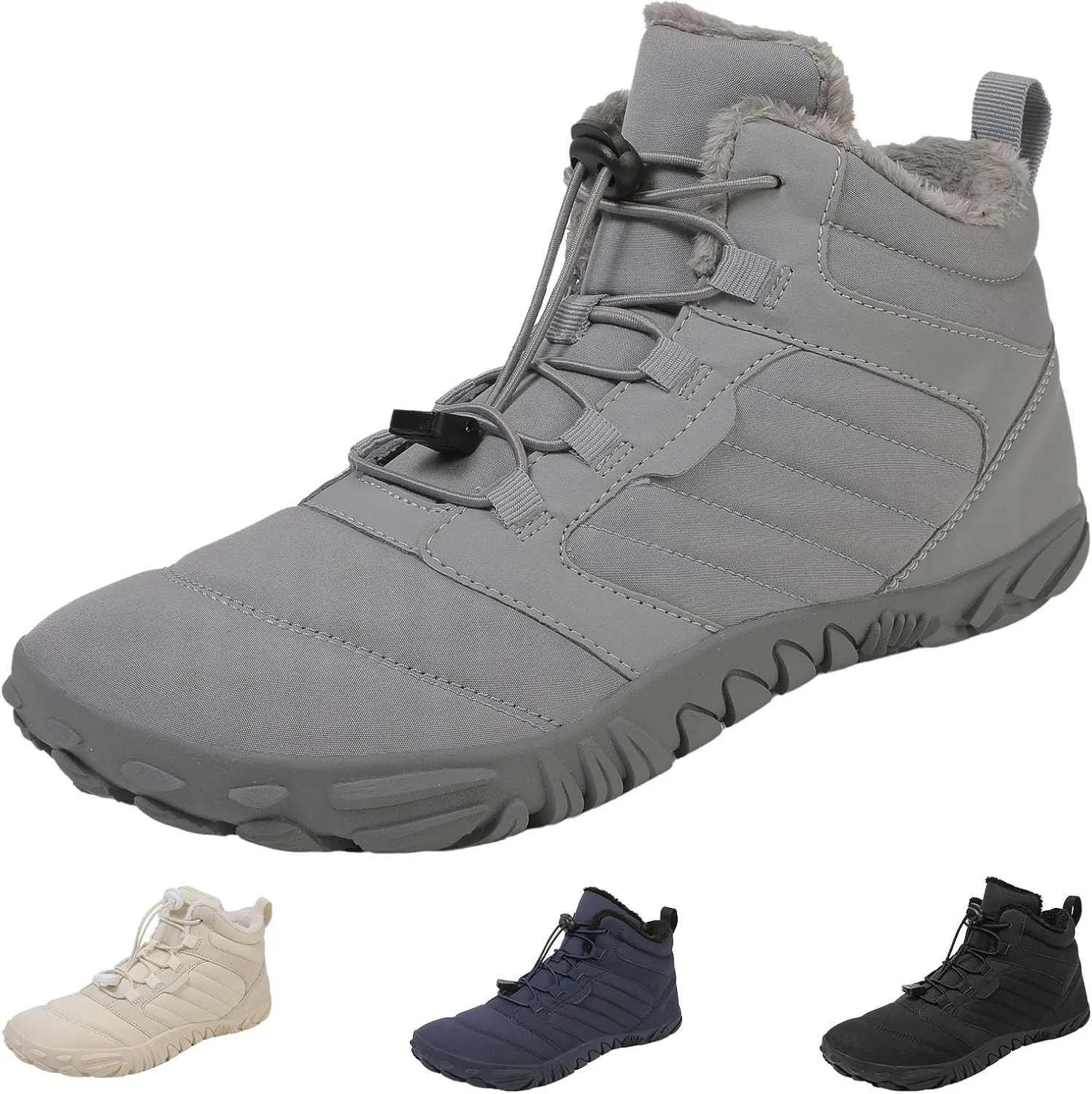Winter Barefoot Shoes Women, Hike Winter Barefoot Footwear Men, Non-Slip & Waterproof Barefoot Boots Walking
