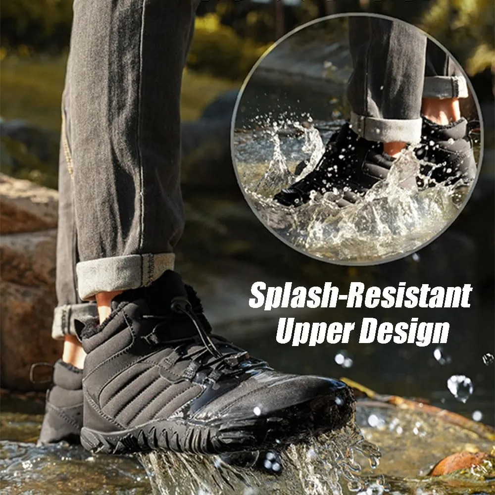 Winter Barefoot Shoes Women, Hike Winter Barefoot Footwear Men, Non-Slip & Waterproof Barefoot Boots Walking