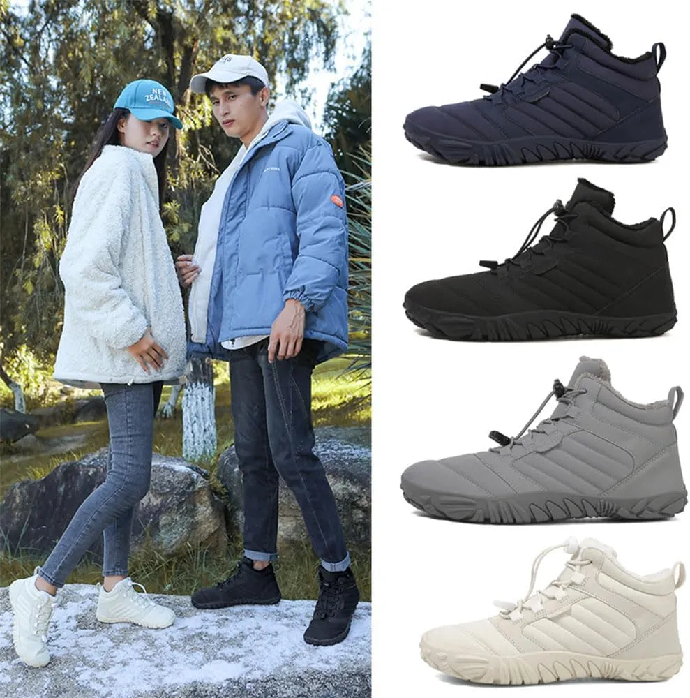 Winter Barefoot Shoes Women, Hike Winter Barefoot Footwear Men, Non-Slip & Waterproof Barefoot Boots Walking