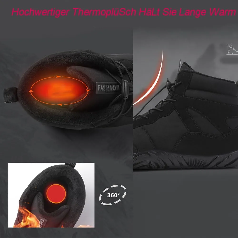 Winter Barefoot Shoes Women, Hike Winter Barefoot Footwear Men, Non-Slip & Waterproof Barefoot Boots Walking