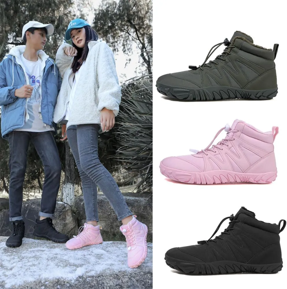 Winter Barefoot Shoes Women, Hike Winter Barefoot Footwear Men, Non-Slip & Waterproof Barefoot Boots Walking