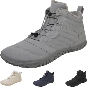 Winter Barefoot Shoes Women, Hike Winter Barefoot Footwear Men, Non-Slip & Waterproof Barefoot Boots Walking