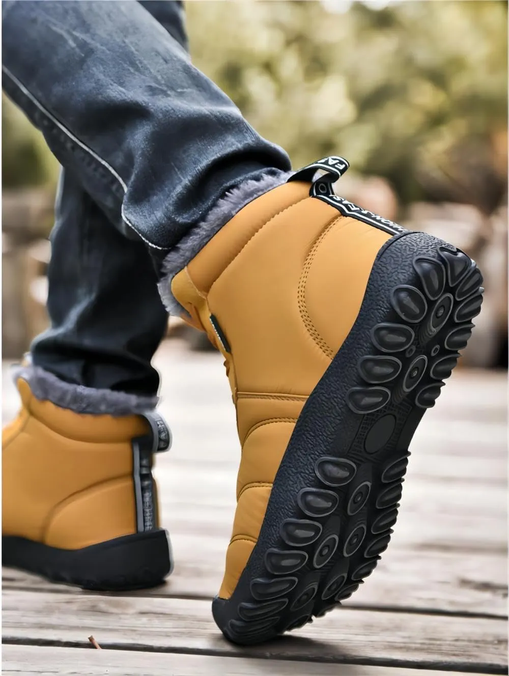 Winter Barefoot Shoes Women Men Waterproof Trail Running Shoes Hiking Shoes Toe Shoes High Warm and Non-Slip Boots