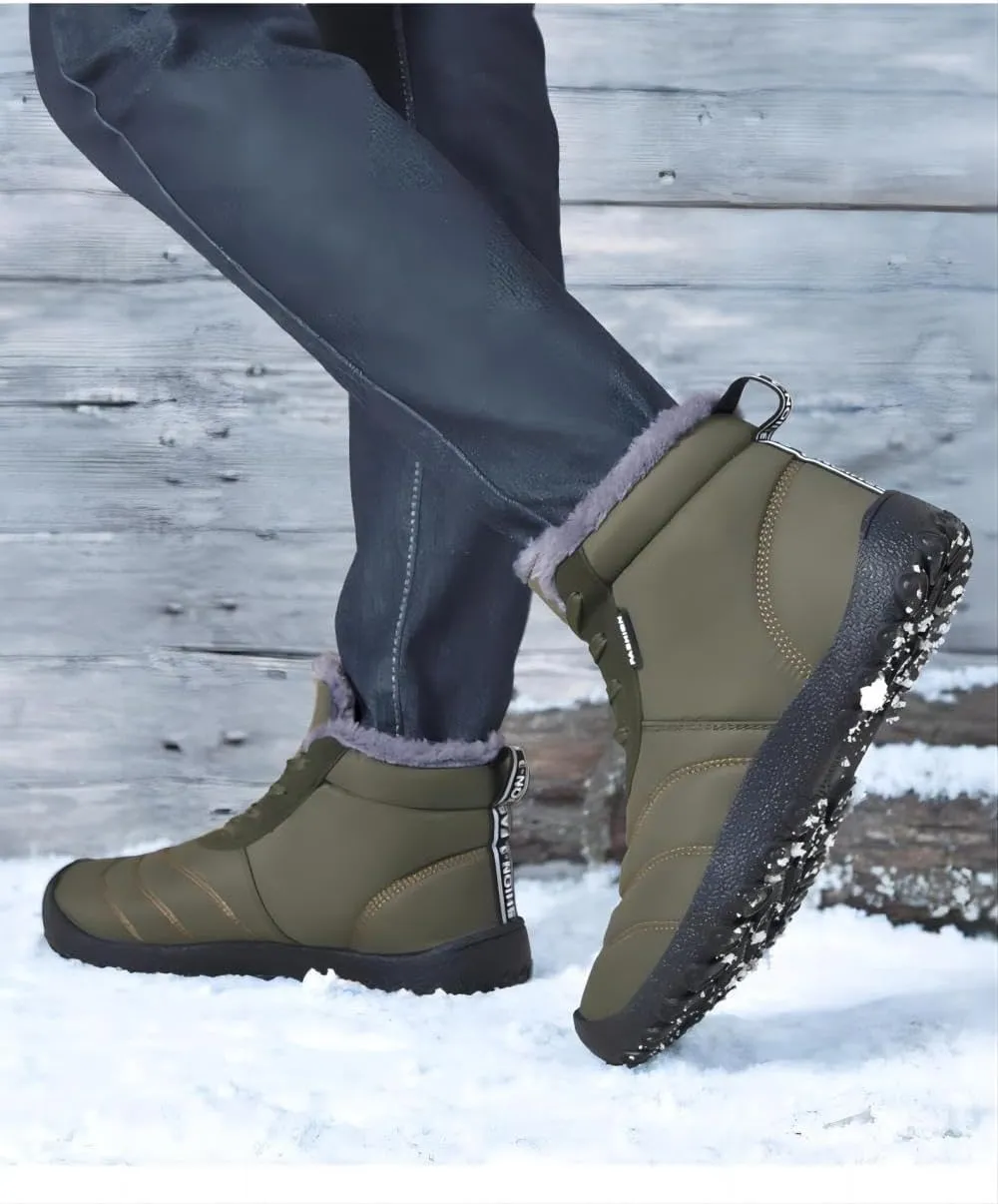 Winter Barefoot Shoes Women Men Waterproof Trail Running Shoes Hiking Shoes Toe Shoes High Warm and Non-Slip Boots