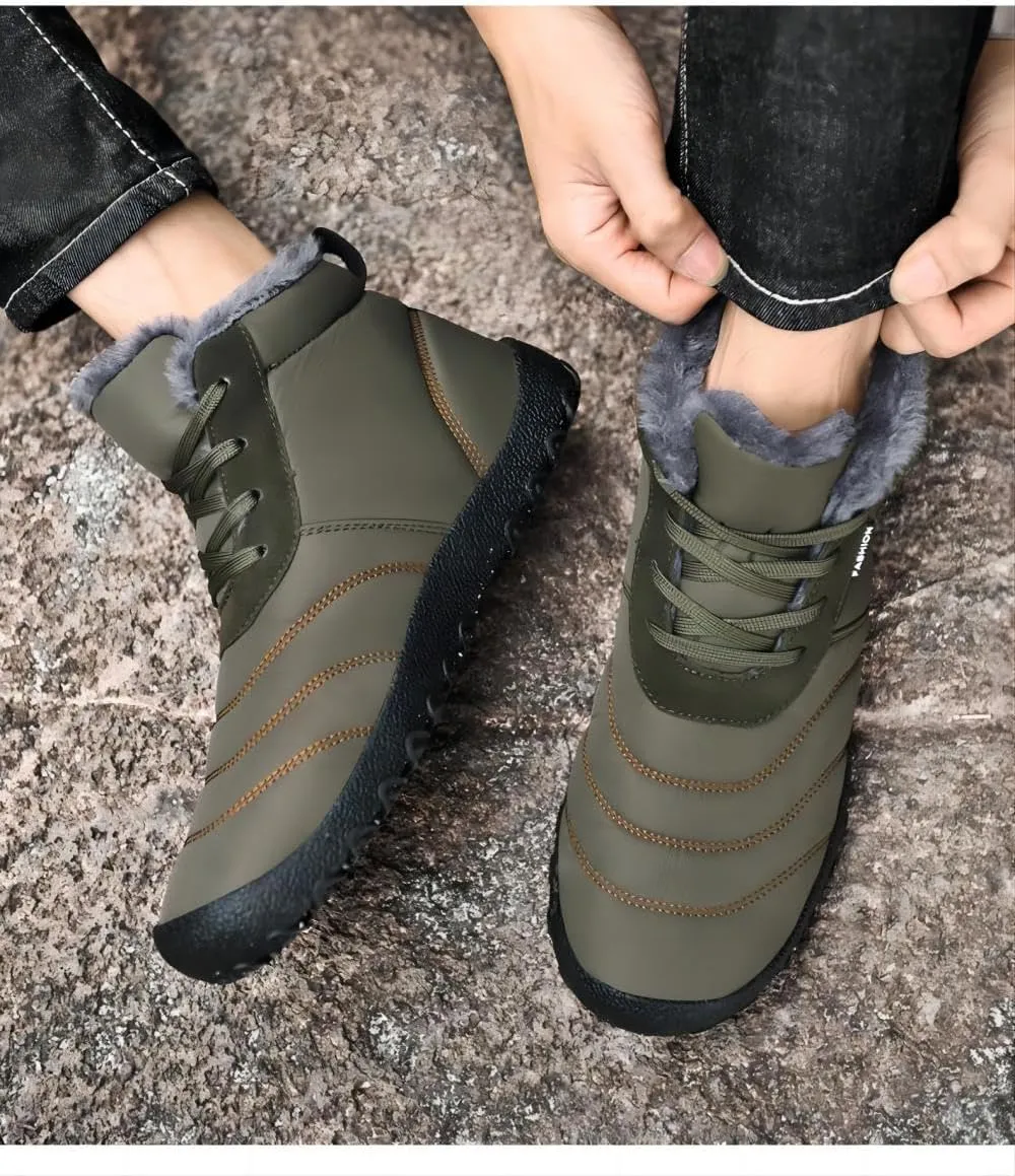 Winter Barefoot Shoes Women Men Waterproof Trail Running Shoes Hiking Shoes Toe Shoes High Warm and Non-Slip Boots