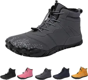 Winter Barefoot Shoes Women Men Waterproof Trail Running Shoes Hiking Shoes Toe Shoes High Warm and Non-Slip Boots
