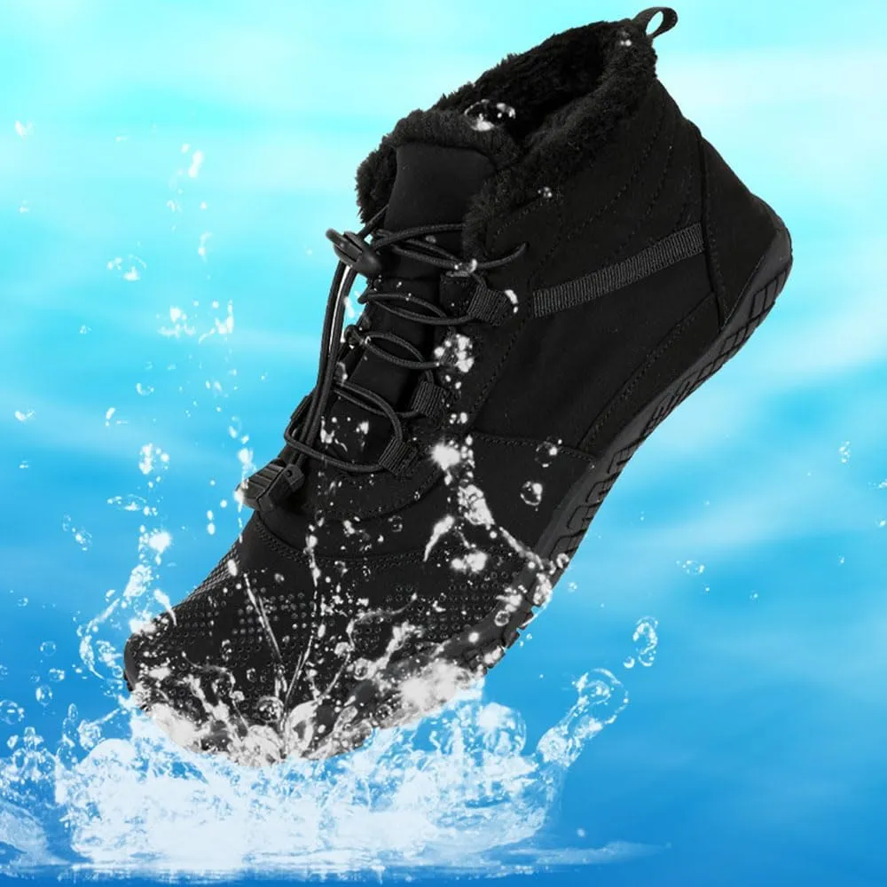 Winter Barefoot Shoes Women Men Waterproof Trail Running Shoes Hiking Shoes Toe Shoes High Warm and Non-Slip Boots
