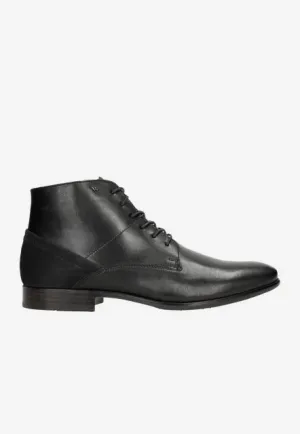 Wojas Black Leather Insulated Ankle Boots | 2408171