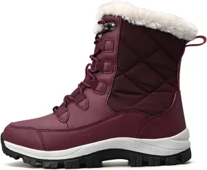 Women High Top Hiking Shoes Winter Anti-Slip Warm Snow Shoes Outdoor Climbing Trekking Shoes Boots