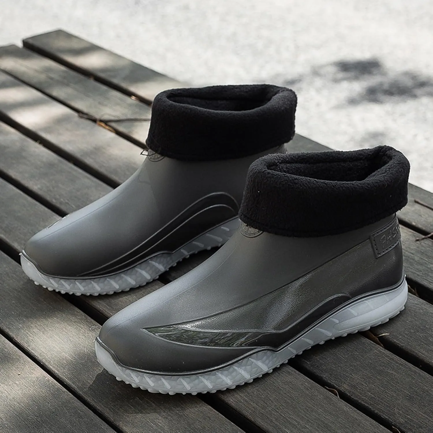 Women Rain Boots Waterproof Camping Shoes Non-slip Men's Rubber Rain Boots Ankle Rain Boots Outdoor Work Boots