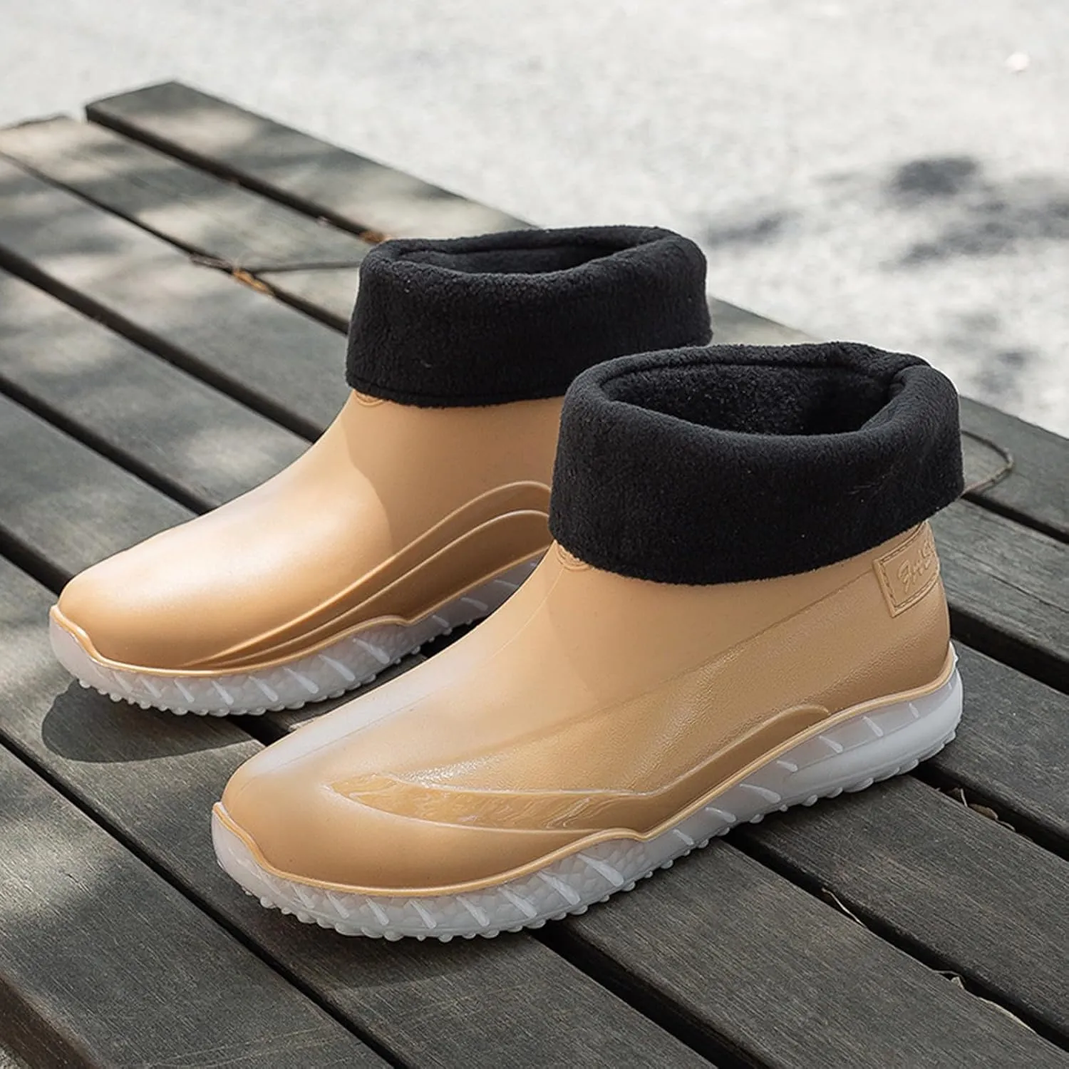 Women Rain Boots Waterproof Camping Shoes Non-slip Men's Rubber Rain Boots Ankle Rain Boots Outdoor Work Boots