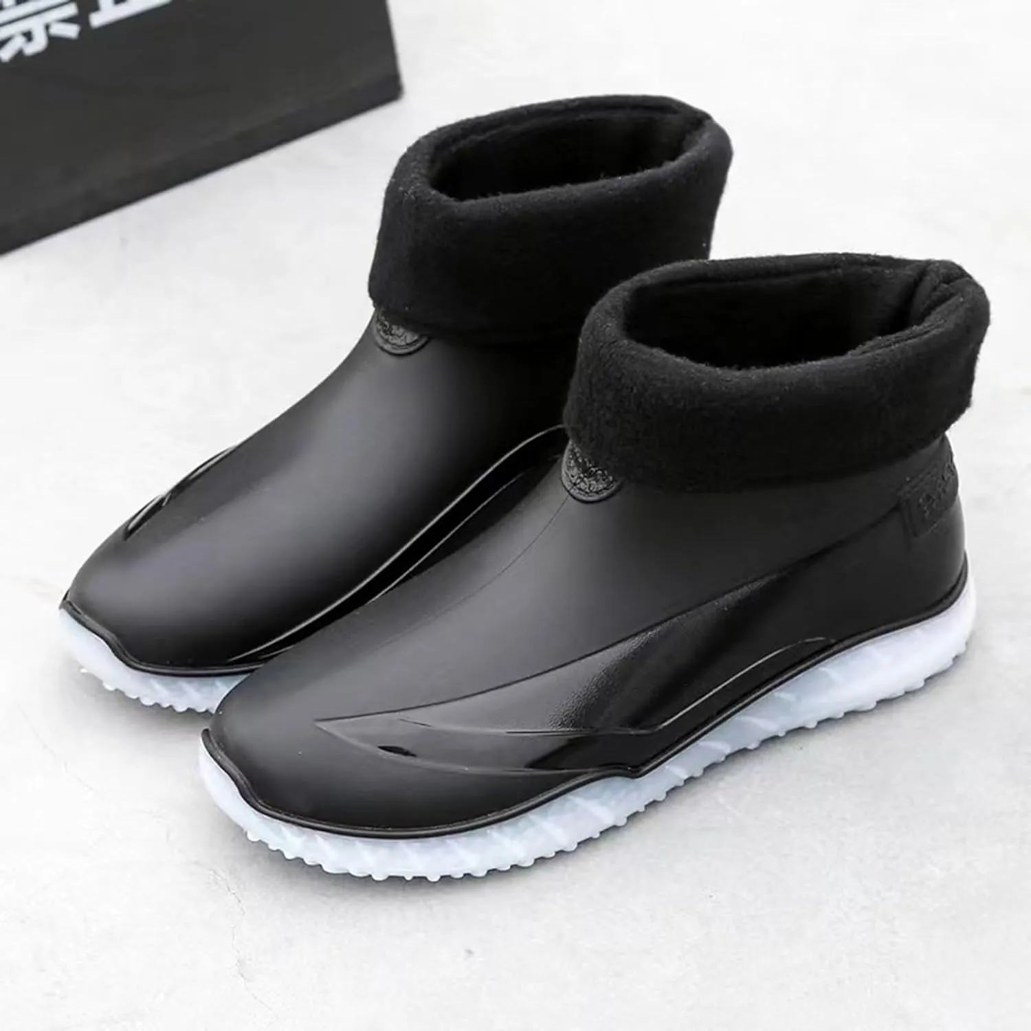 Women Rain Boots Waterproof Camping Shoes Non-slip Men's Rubber Rain Boots Ankle Rain Boots Outdoor Work Boots