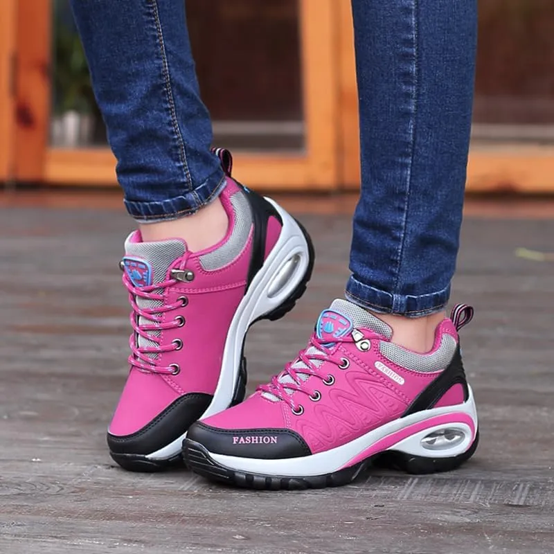 Womens Breathable Walking Shoes Sports Running Sneakers Waterproof Backpacking Climbing Hiking Shoes Camping