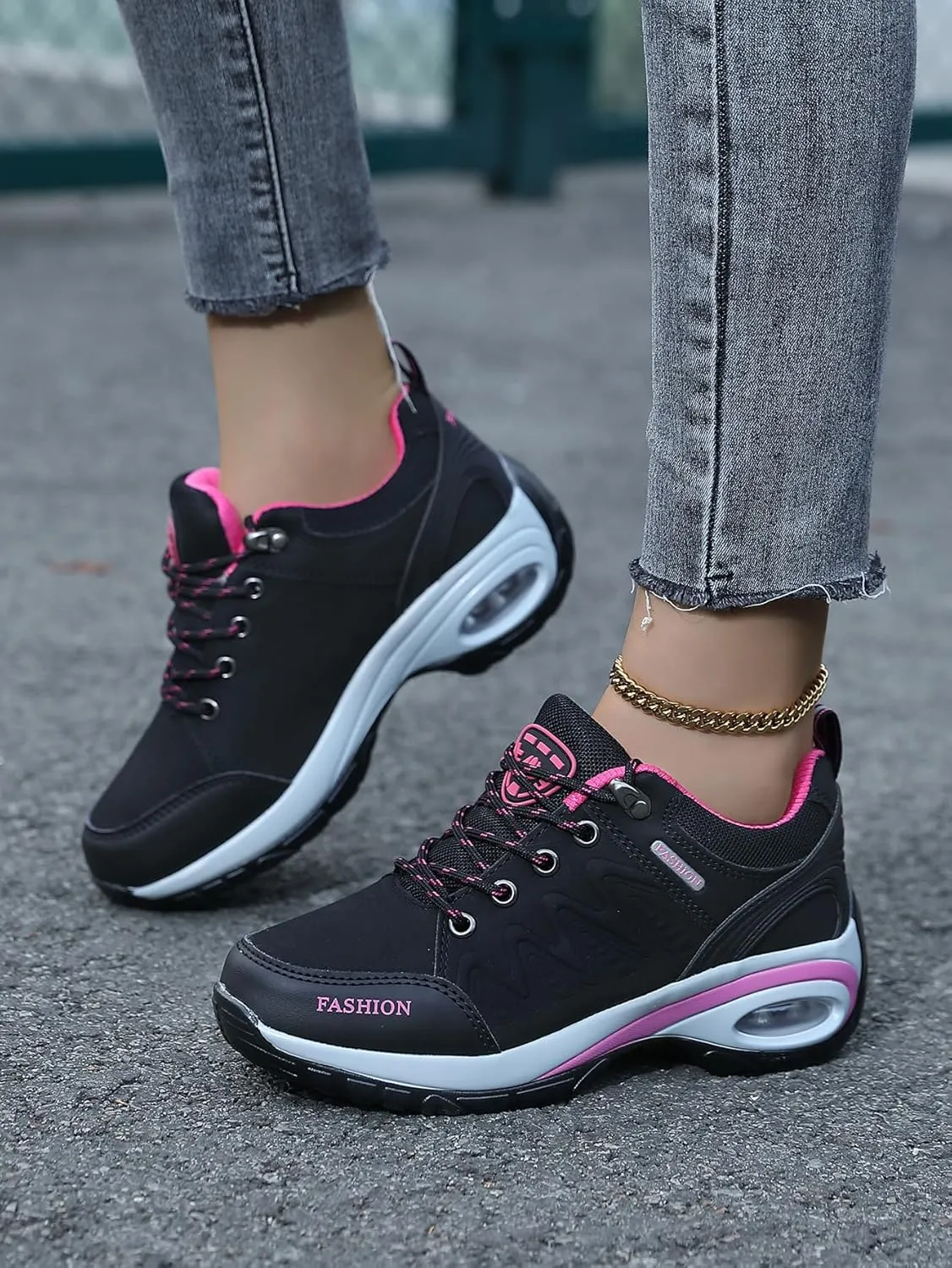 Womens Breathable Walking Shoes Sports Running Sneakers Waterproof Backpacking Climbing Hiking Shoes Camping