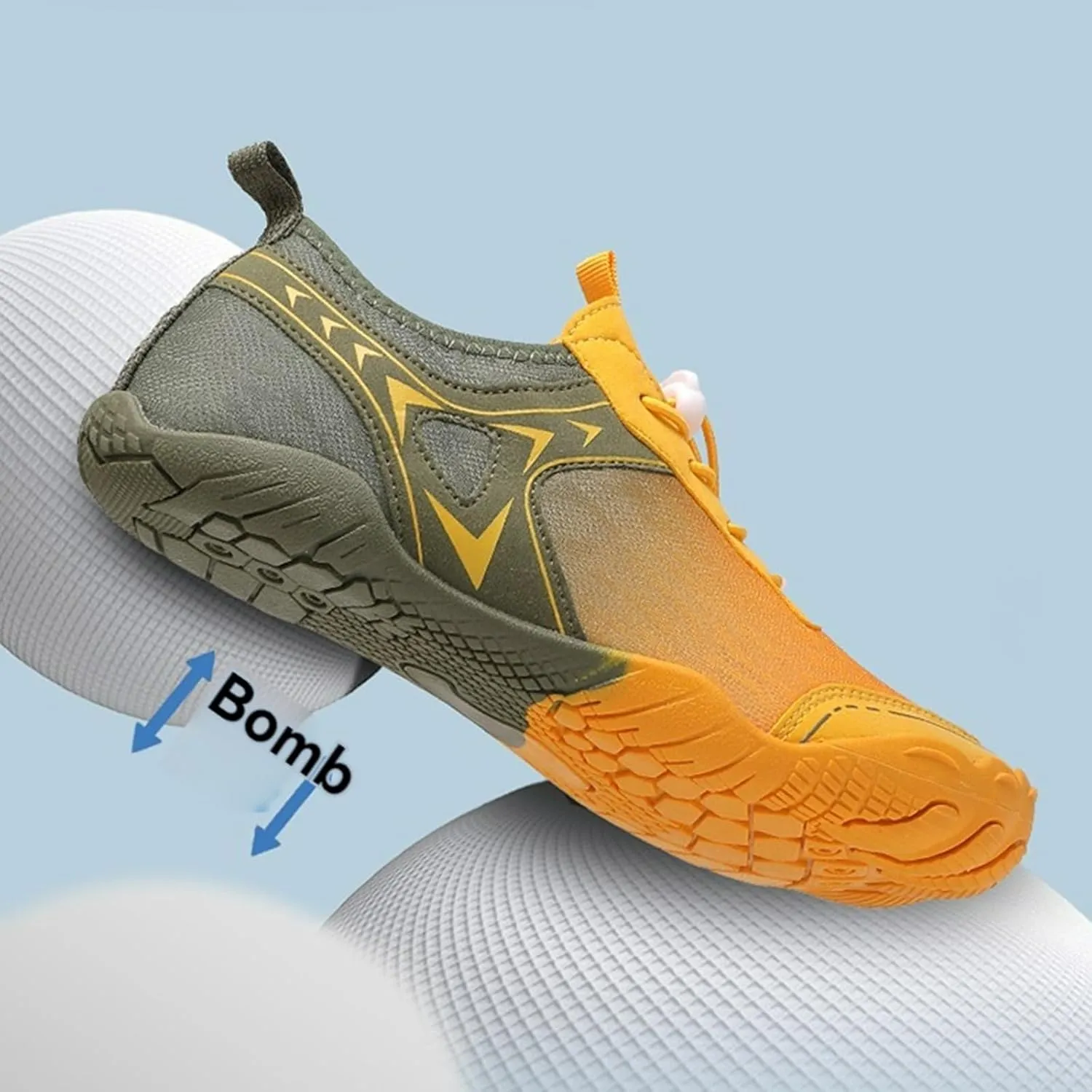 Womens Mens Water Shoes,Healthy & Non-Slip Hike Barefoot Shoes,Lightweight Quick Dry Trail Running Footwear,Outdoor Beach Wide Toe Box Surf Footwear with Adjustable Strap