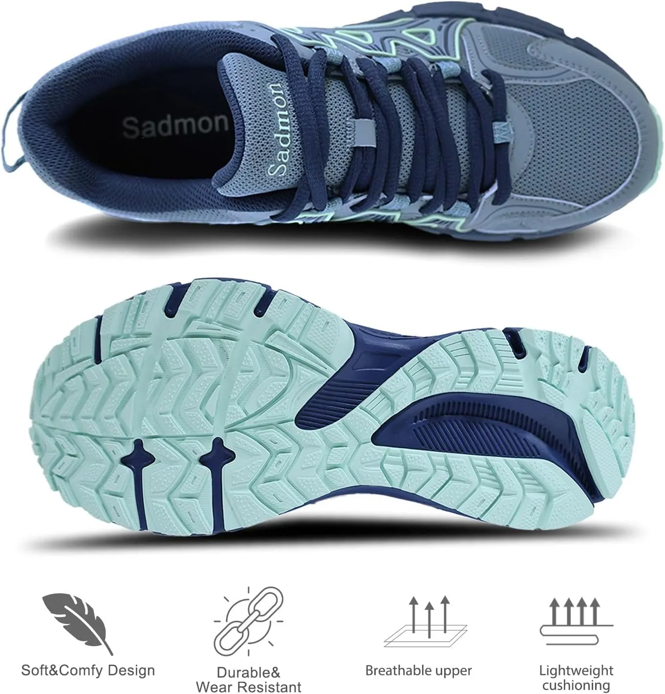 Women's Non-Slip Trail Running Shoes Support Sneakers Tennis Shoes Casual Walking Sneakers