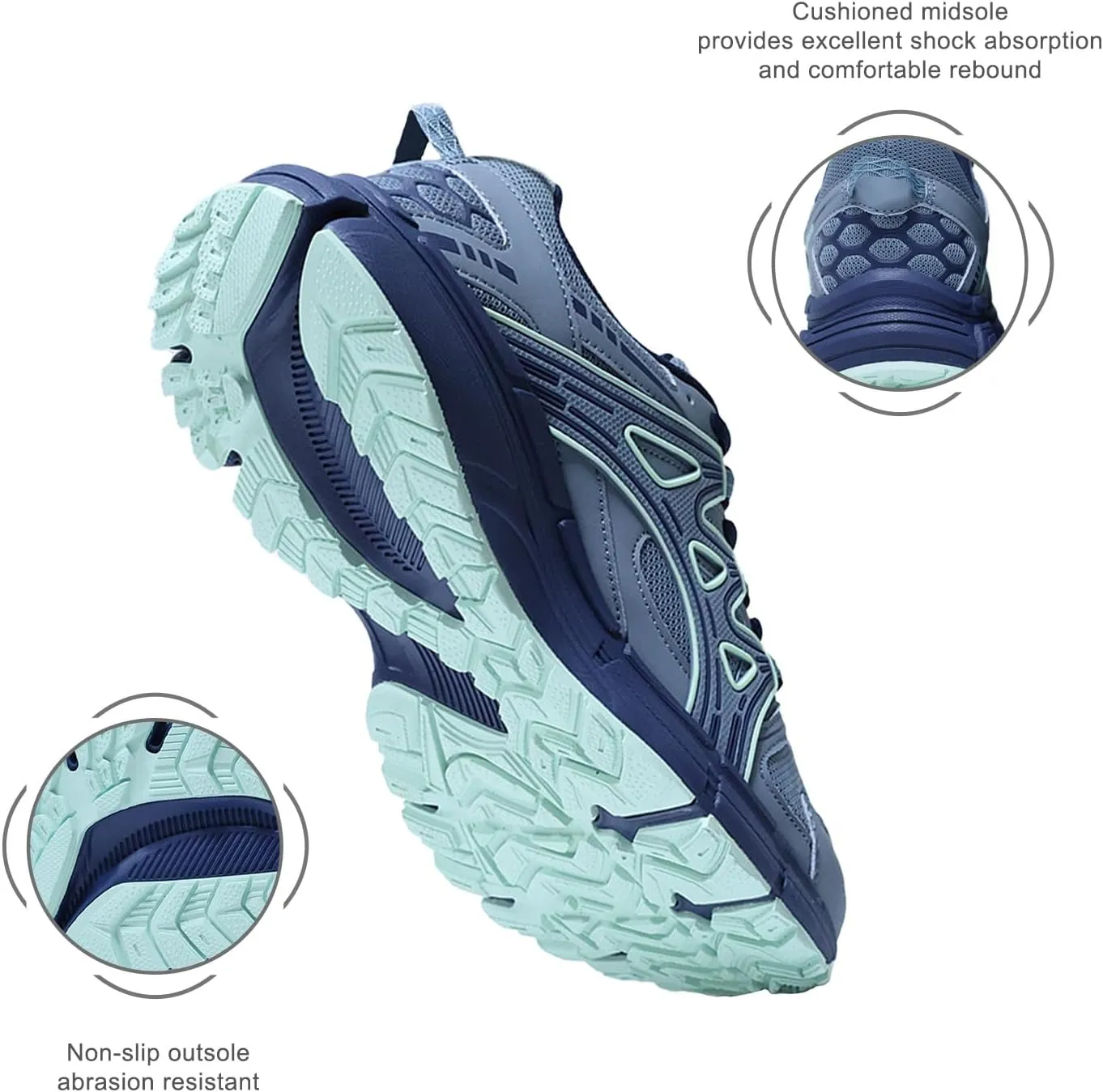 Women's Non-Slip Trail Running Shoes Support Sneakers Tennis Shoes Casual Walking Sneakers