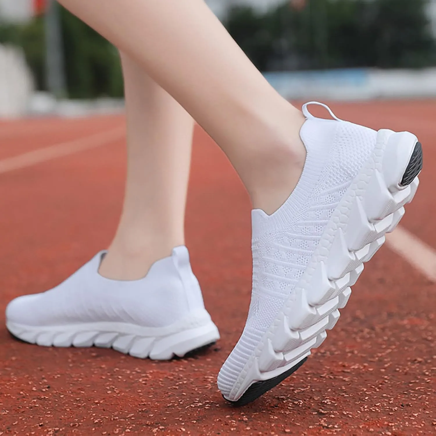 Women's Slip-on Shoes Wide Width Sneakers Hands Free Running Shoes for Women Wide Woman Shoes Casual Women's Fashion Sneakers Red Tennis Shoe Loafers Dress Shoe