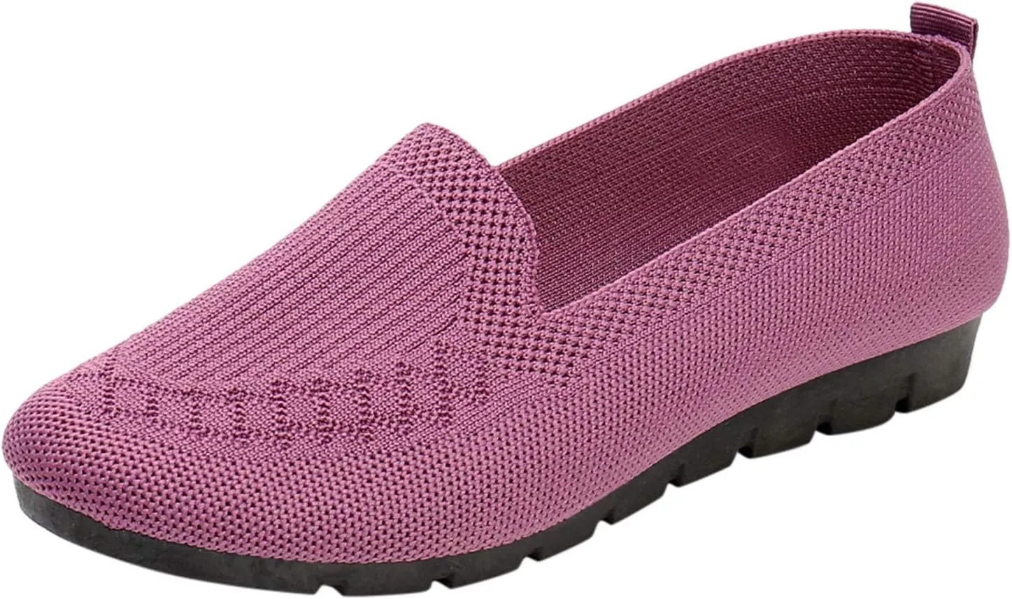 Womens Walking Shoes Non Slip Breathable Sock Sneakers 2024 New Platform Athletic Shoes Lightweight Walking Loafers
