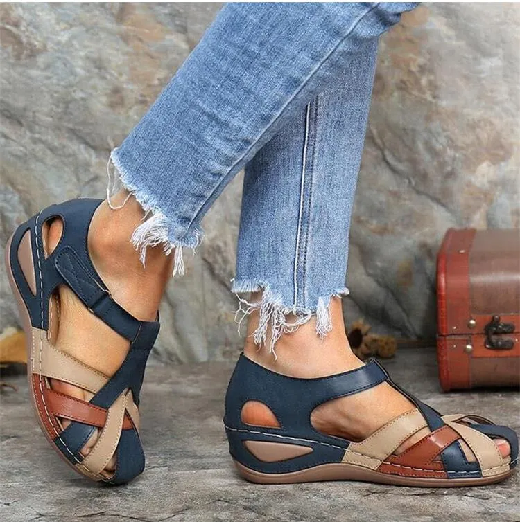 Yeknu Fashion Women Sandals Waterproo Sli On Round Female Slippers Casual Comfortable Outdoor Fashion Sunmmer Plus Size Shoes Women
