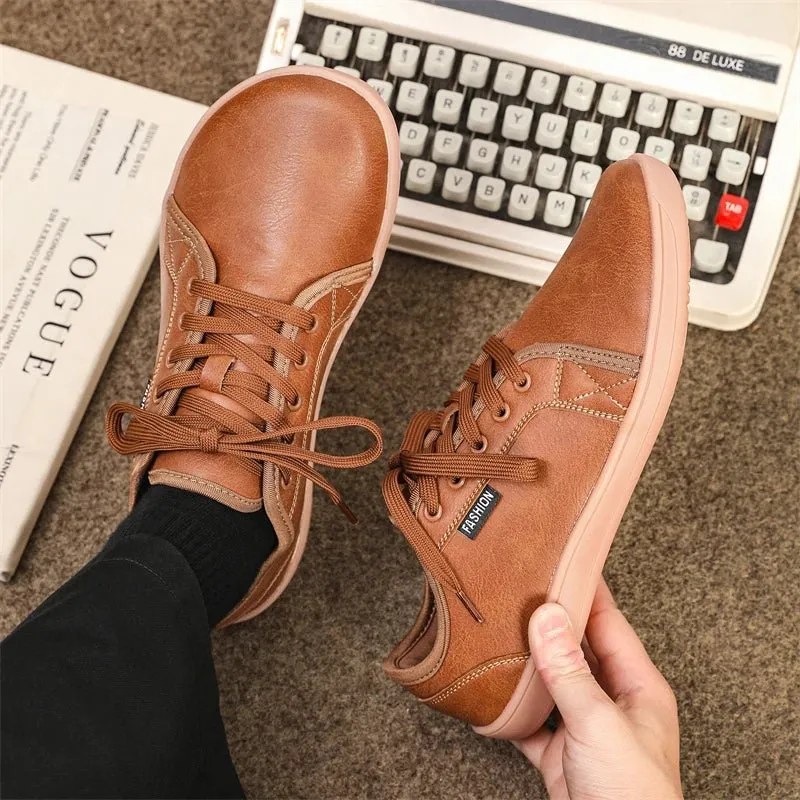 Zero Drop Wide Fit Leather Sneakers