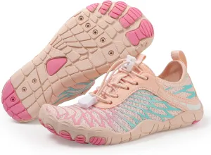 ZWRXW Barefoot Shoes Kids Boys Girls Toddler Shoes Wide Toe Box and Quick-Dry Sand Toddler Breathable Sneakers Tennis Non-Slip Hiking Footwear Comfort Anti-Slip Walking Sneakers